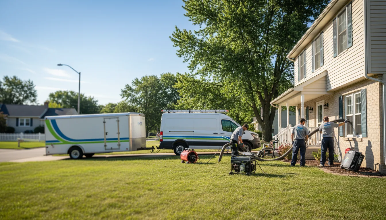 Flooded Basement Restoration And Cleanup With Repair in White Heath, IL near me